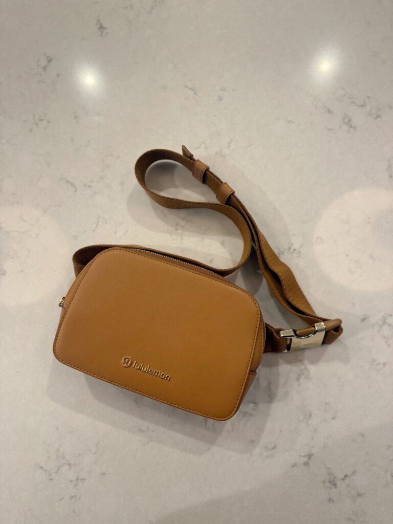 Elevated lululemon belt bag as part of best gifts under $100 blog post.