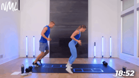 man and woman performing series of wide and narrow runs to increase speed and agility