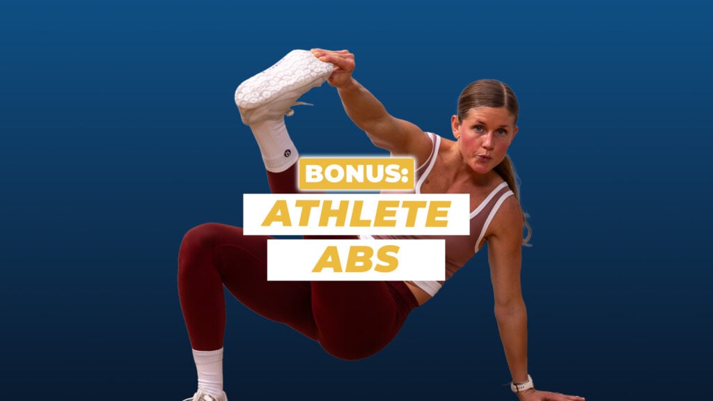 woman performing an ab exercise in an athletic abs workout
