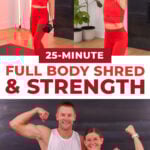 three exercises from full body shred workout | athlete 25 day 10