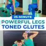 three dumbbell leg and butt exercises in athlete 25 day 8 workout