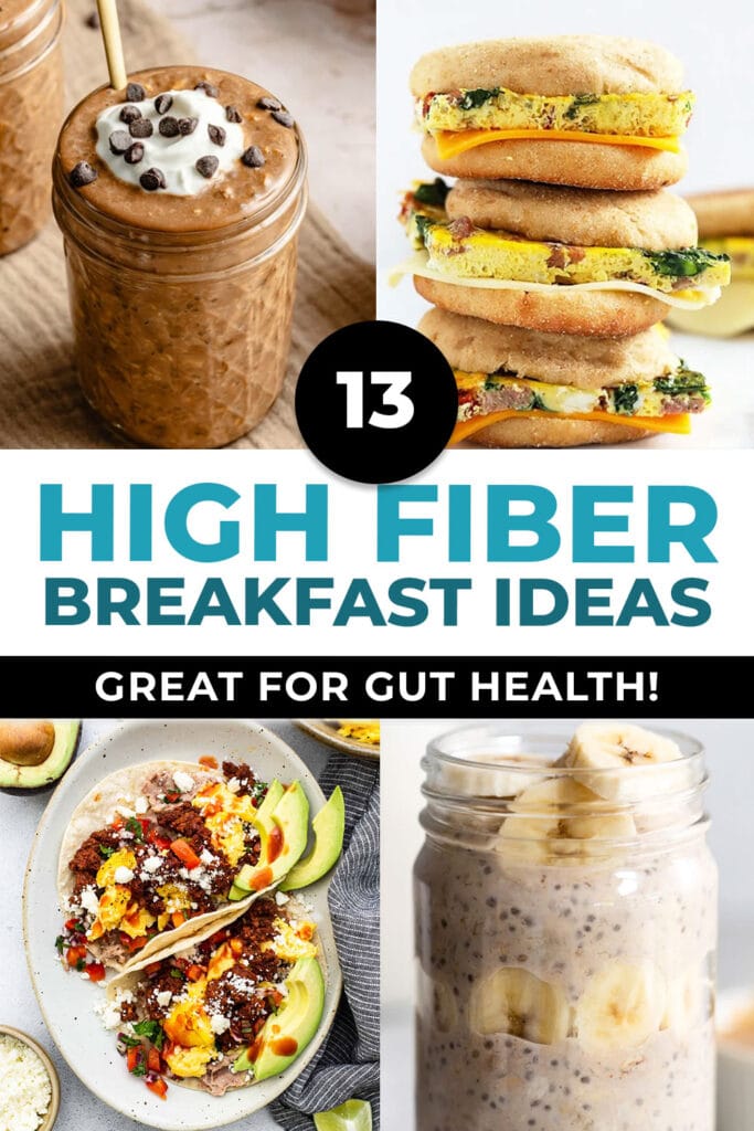 four examples of high fiber breakfast ideas