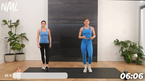 two women performing hamstring sccops as part of the best lymphatic drainage exercises