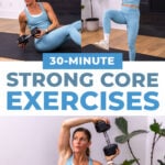 Three exercises from core workouts at home roundup