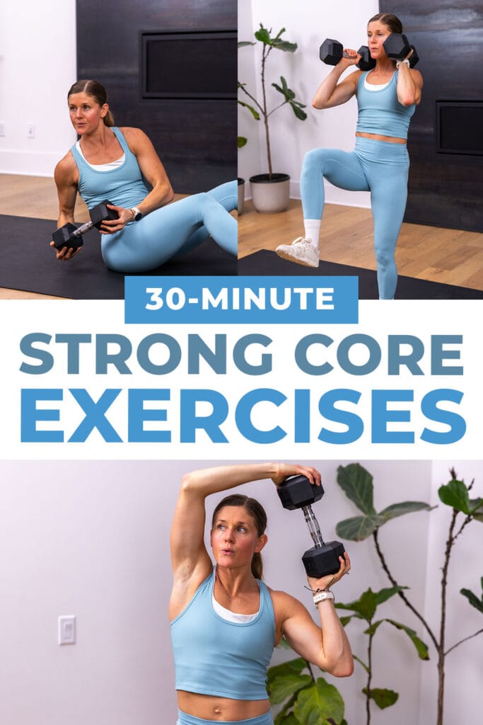 Three exercises from core workouts at home roundup