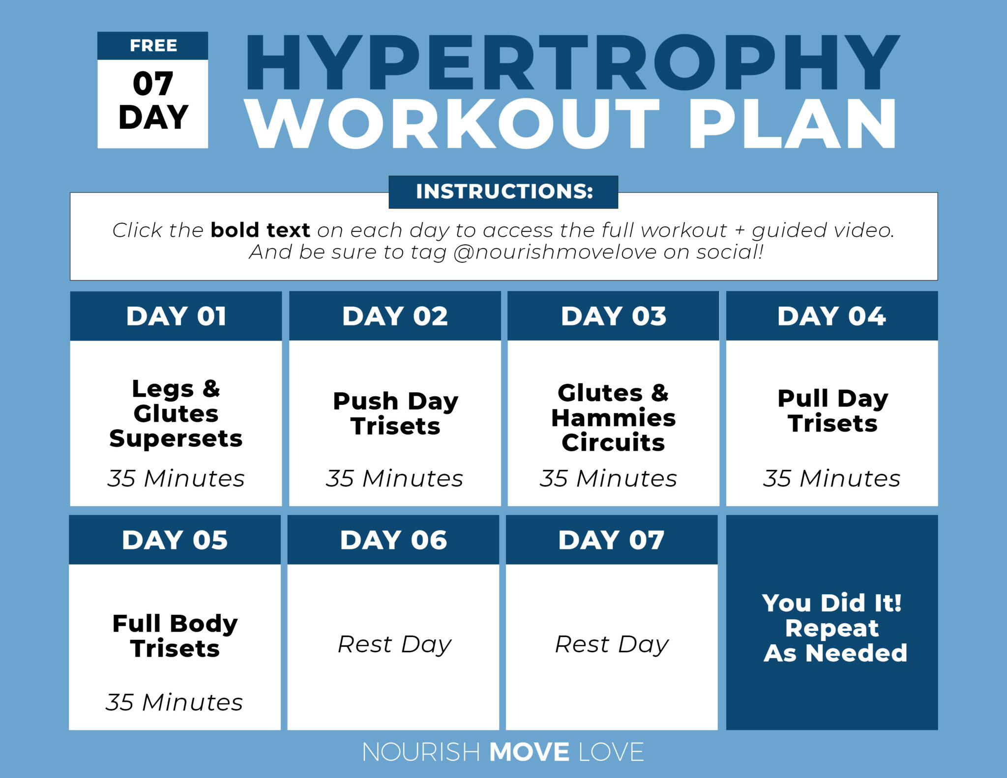 7-Day Hypertrophy Training Plan