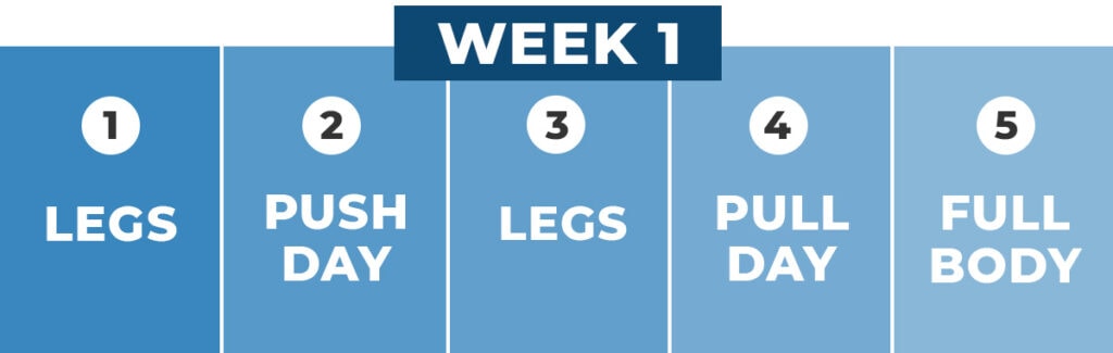 week 1 of hypertrophy workout plan at home