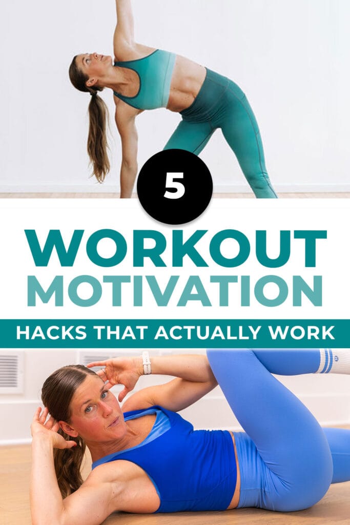 personal trainer demonstrating workout motivation tips and tricks that actually work