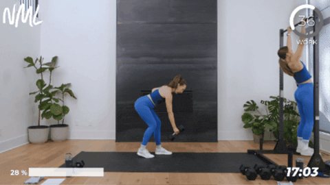exercise demonstration of pull-up and modification back row as part of legs and back workout for women