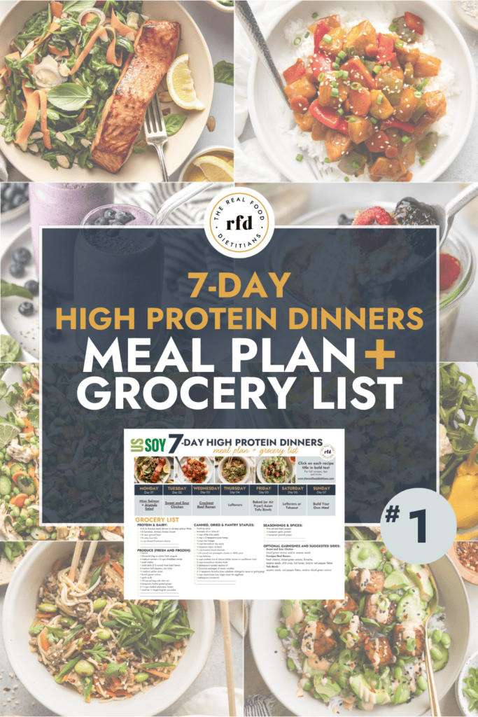 7 Day High Protein Dinners Meal Plan graphic