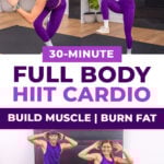 three exercises from hiit workout at home