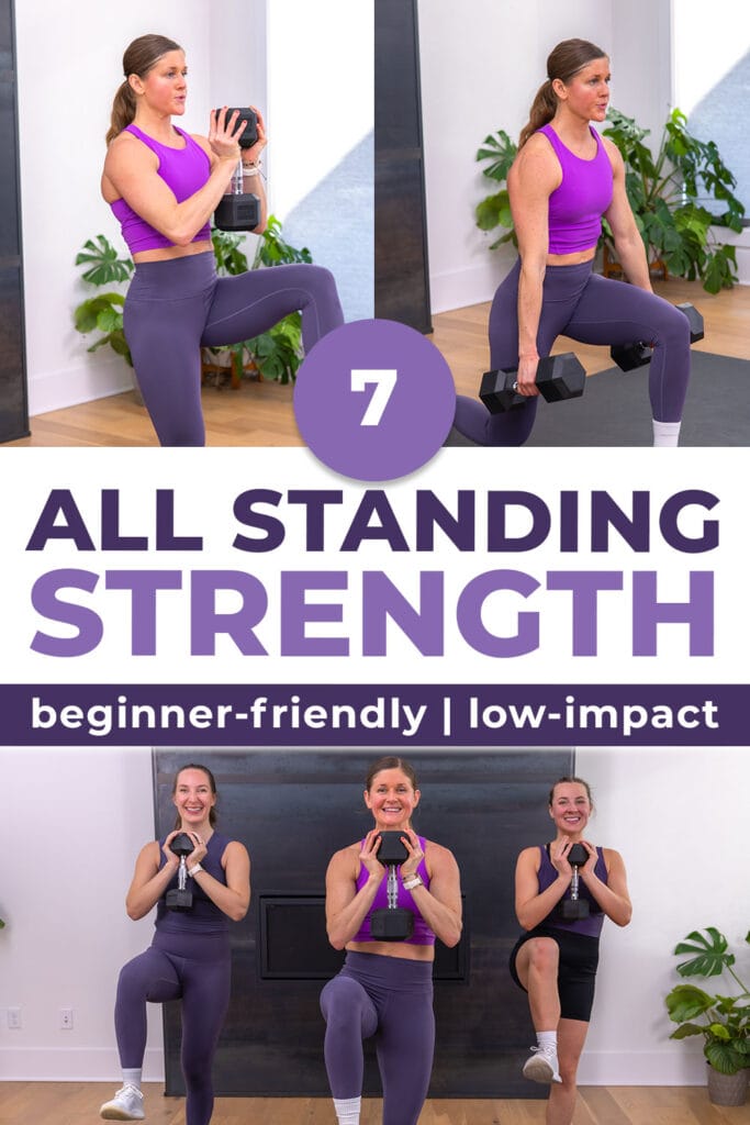 3 exercises from full body standing strength training workout
