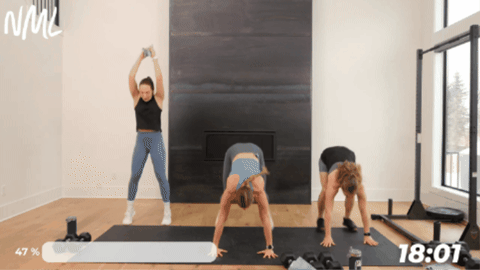 women performing burpees to prepare for marine combat ready test