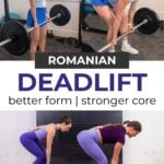 women performing a romanian deadlift
