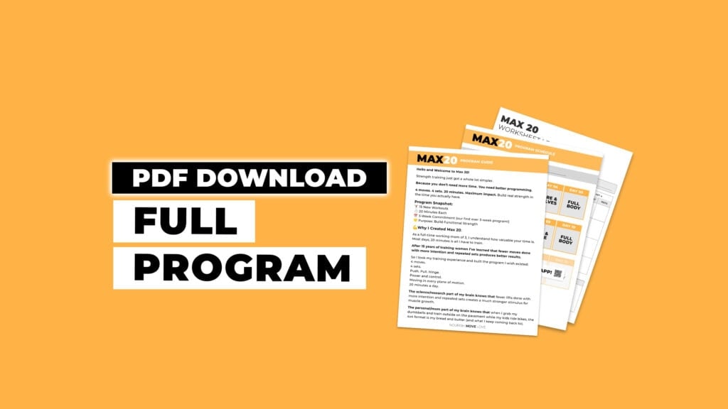 Max 20 Workout Program PDF Download.