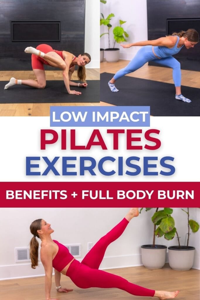 Benefits of Pilates Pin - woman demonstrating a variety of Pilates exercises