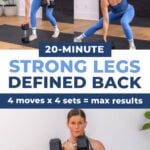 3 exercises from legs and back workout - max 20 day 1