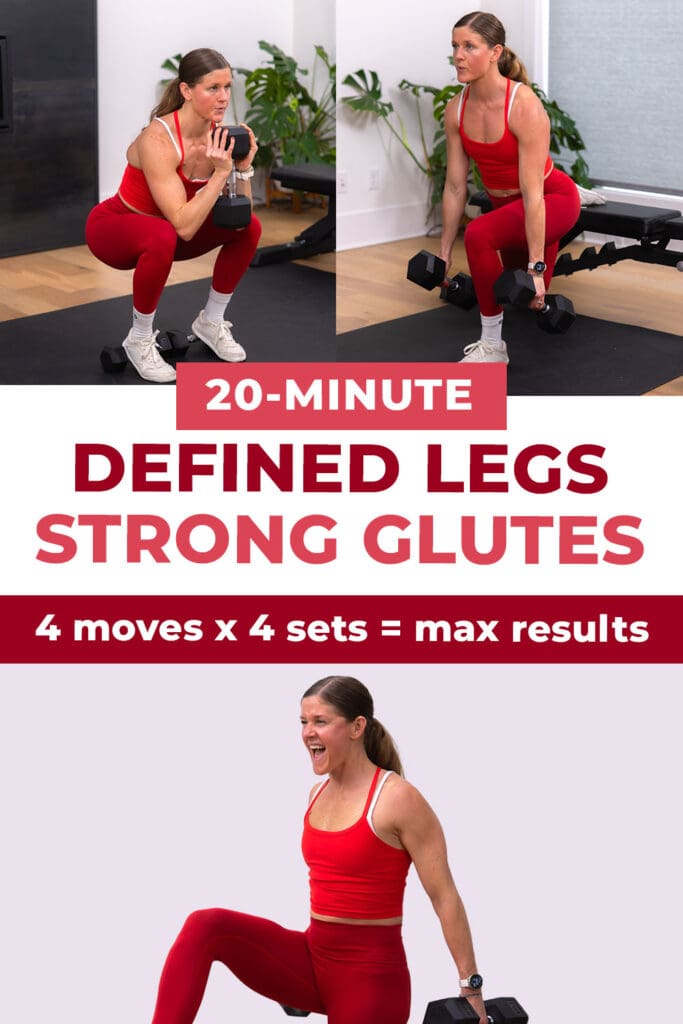 3 exercises from leg and glute workout for women - max 20 day 8