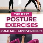 The posture exercises graphic with three exercises.