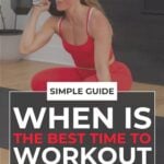 Women doing a squat hold for when the best time to workout is