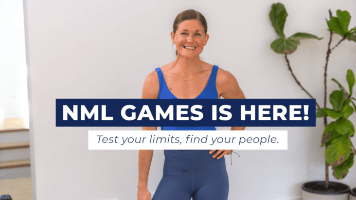 Women smiling. NML games is here. Test your limits, find your people.