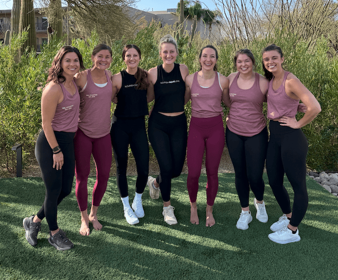 group of women in Phoenix, AZ at a wellness retreat.