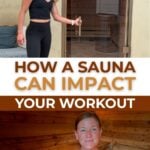 Women in a sauna as a PDF of sauna before or after workout