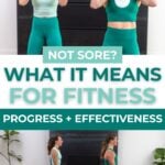 PDF of women doing a squat and lunge as part of Benefits of soreness