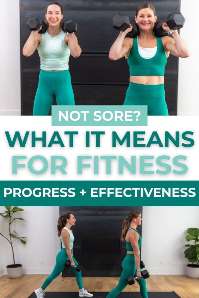 PDF of women doing a squat and lunge as part of Benefits of soreness